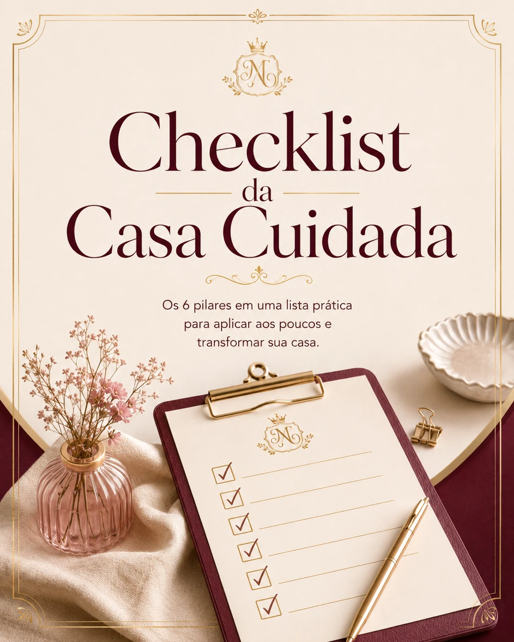 Capa do bônus Checklist da Casa Cuidada